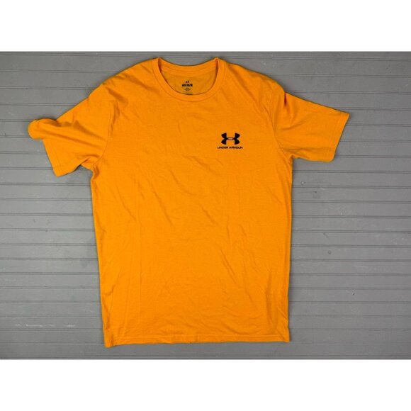 Under Armour Size M Mens T Shirt Short Sleeve Gold Yellow - Picture 1 of 3